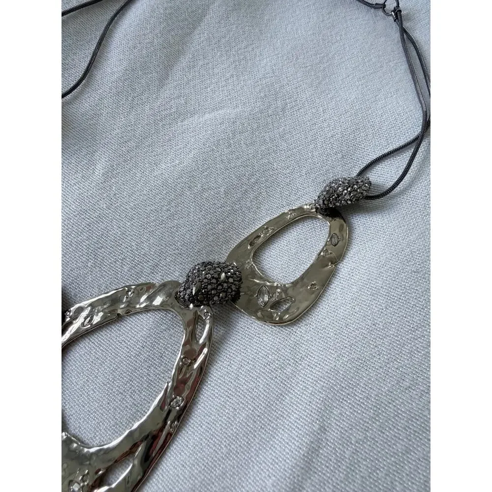 Alexis Bittar Link Rocky Crystal Accent Necklace - Picture 3 of 4